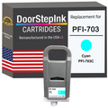 DoorStepInk Brand for Canon PFI-703 700mL Cyan Remanufactured in the USA Ink Cartridge PFI-703C